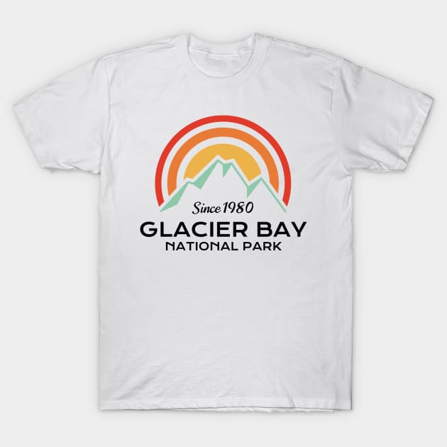 Glacier Bay National Park Retro T-Shirt by roamfree